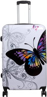 MONOPOL Butterfly White sized. L - Suitcase