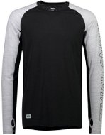 Mons Royale Temple Tech LS, Black/Grey Marl, XL - Thermal Shirt