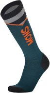 Mons Royale Lift Access Sock, Atlantic/Orange Smash, size 39-41 - Ski socks