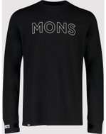 Mons Royale Yotei Tech LS, Black, size L - T-Shirt
