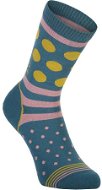Mons Royale ALL ROUNDER CREW SOCK, Deep Teal/Pink Clay/Honey, size 35-37 - Socks