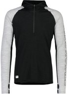 Mons Royale Temple Tech Hood, Black/Grey Marl - T-Shirt