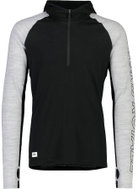 Mons Royale Temple Tech Hood, Black/Grey Marl, size M - T-Shirt
