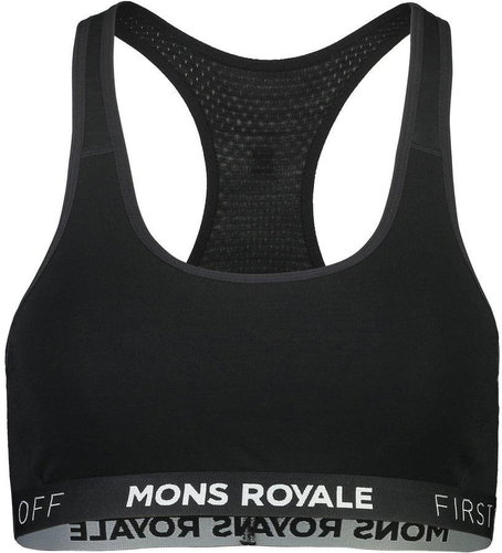 Mons Royale Sierra Sports Bra Black size. S - Bra - Main image