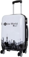 MONOPOL Fly The World White vel. S - Suitcase