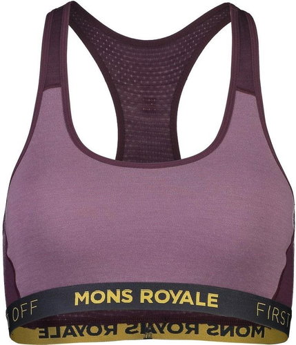 Mons Royale Sierra Sports Bra Wine / Mauve sized. S - Bra - Main image