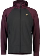 Mons Royale Nevis Wool Fleece Hood Wine / Black vel. L - Mikina