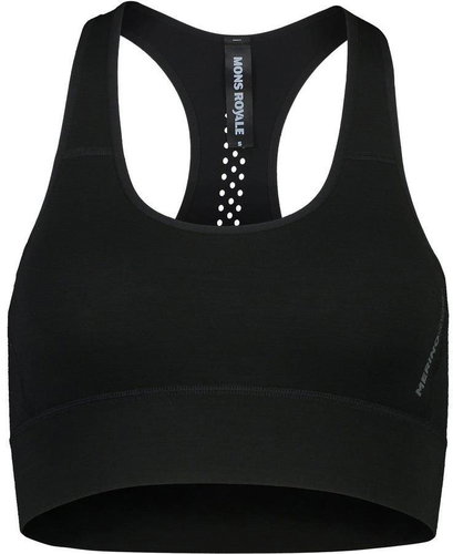 Mons Royale Stratos Merino Shift Sports Bra Black - Bra - Main image