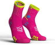 COMPRESSPORT Pro Racing Socks v3.0 Run High Fluo Pink - Running Socks