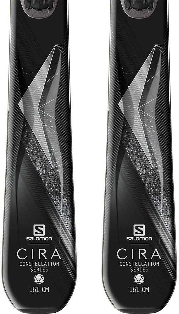 Salomon cira womens skis store with lithium 10 bindings