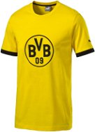Puma BVB Abzeichen T Cyber-gelb-blah M - T-Shirt