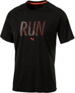 Puma Run S S Tee férfi sport póló, S méret, fekete - Póló