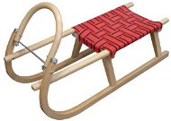 Acra wooden sled with straps 95 cm red - Sledge