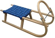Acra wooden sled with straps 95 cm blue - Sledge