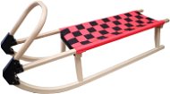Acra Sledge, All-Wooden with Straps, 110cm, Red - Sledge