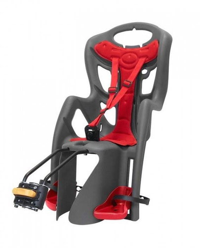 Bellelli Pepe Rear Standard Grey/Red - Children's Bike Seat - Main image