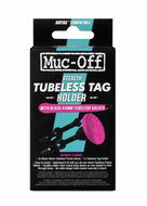 Muc-Off Tubeless Tag Holder & 44 mm Tubeless Valves Black - Cycling Accessory