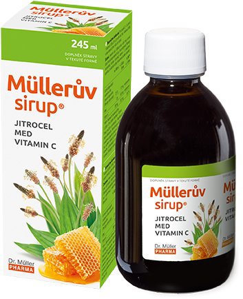 Dr. Müller Müller syrup with plantain, honey and vitamin C 245 ml - Herbal Syrup - Main image