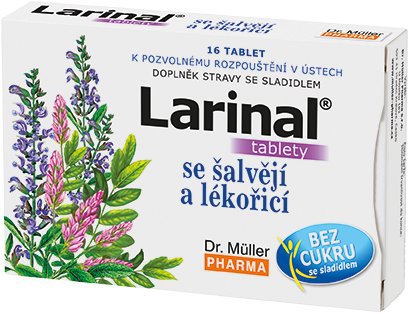 Dr. Müller Larinal with sage and liquorice 16 tablets - Dietary Supplement - Main image
