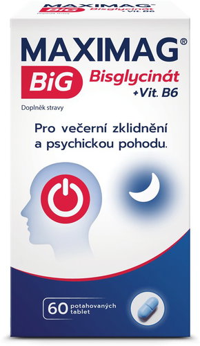 MaxiMag BiG Bisglycinát + vitamín B6 60 tablet - Magnesium - Main image