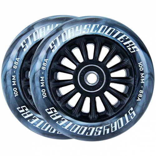 Story Star Stunt 2 pcs 100 mm Scooter wheels black-blue - Scooter Wheels - Main image