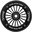 Wheel  Spoked Turbo 110 mm black
