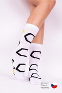 GoldBee BeSox Honeycomb White, size 41-46 EU - Socks