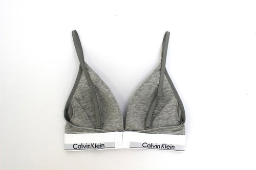 Calvin Klein Triangle LGHT Lined Šedá L - Podprsenka - Hlavní obrázek