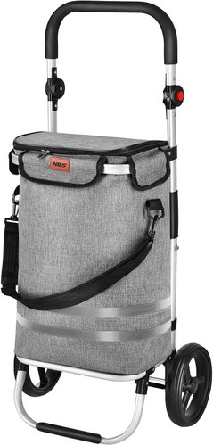 NILS Foldable shopping bag on wheels NC4305 Premium 50 l grey - Shopping Trolley - Main image