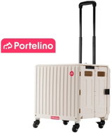 Portelino skládací nákupní vozík 50 l, béžový - Shopping Trolley