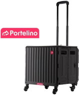 Portelino skládací nákupní vozík 50 l, černý - Shopping Trolley