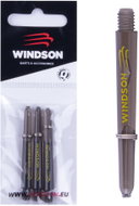WINDSON Shaft PC Medium, 42mm, transparent black, orange, yellow, 9pcs - Dart Shafts