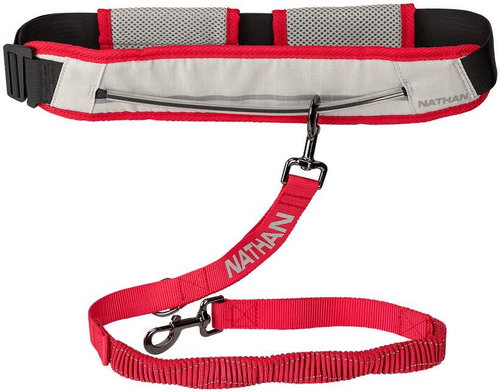 Nathan K9 Series Runner' s Waistbelt With Leash for canicross gray - Bum Bag - Main image