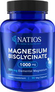 NATIOS Magnesium Bisglycinate 1000 mg + B6, 90 veg. kapslí, (elem. hořčík 200 mg) - Hořčík