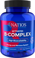 NATIOS Activated B-Complex, Aktivní formy vitamínů B, 100 veganských kapslí - B komplex