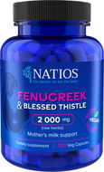NATIOS Fenugreek & Blessed Thistle Extract, Pískavice & Benedikt, 2000 mg, 120 veg. kapslí - Bylinný extrakt