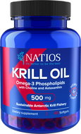 NATIOS Antarctic krill oil with astaxanthin, 500 mg, 60 softgel capsules - Krill Oil