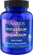 NATIOS Potassium & Magnesium, Potassium citrate and magnesium malate, 100 vegan capsules - Minerals