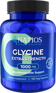 NATIOS Glycine Extra Strength, 1000 mg, 100 veganských kapslí - Aminokyseliny