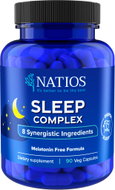 NATIOS Sleep Complex Komplex 8 složek bez melatoninu 90 veganských kapslí - Dietary Supplement