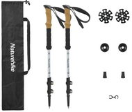 Naturehike aluminium trekking poles DS02 pair 548g - white with print - Trekking Poles