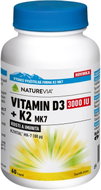 NatureVia Vitamin D3 3000 IU + K2 MK7 60 kapslí - Vitamin D3