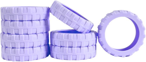 Bertoo Protective silicone covers for double trunk wheels - 8 pieces purple II - Case - Main image