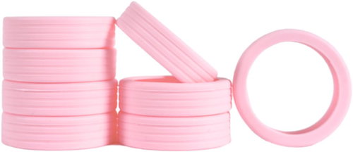 Bertoo Protective silicone sleeves for double trunk wheels - 8 pieces pink - Case - Main image