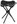 Black folding stool Nils Camp