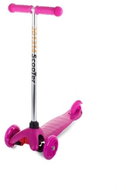 Verk 18126 Dětská tříkolová svítící 3 v 1 růžová - Children's Scooter