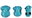 Turquoise pads set size. S