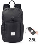 Športový batoh Naturehike ultralight zbaliteľný batoh 25 l čierny - Sportovní batoh