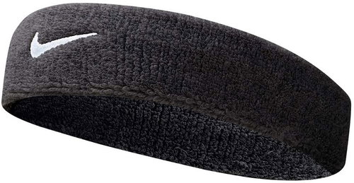 Nike Swoosh Headband, fekete/fehér - Sport fejpánt - Fő fotó