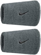 Nike Swoosh Classic Doublewide Wrist Wraps Grey/Black 2 pcs - Wristband